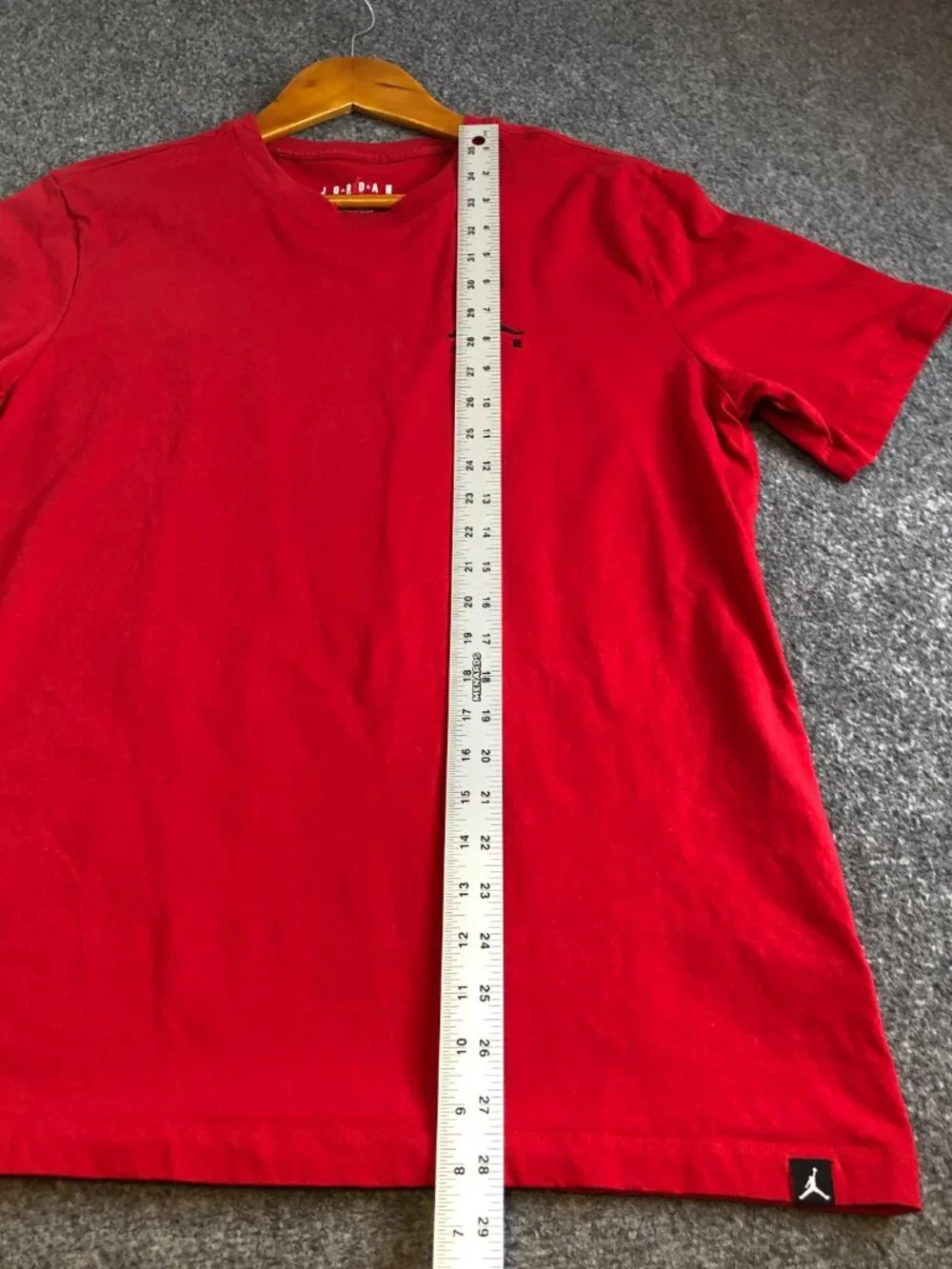 Nike Air Jordan Shirt Mens Large Red Short Sleeve 100% Cotton Baksetball Gym